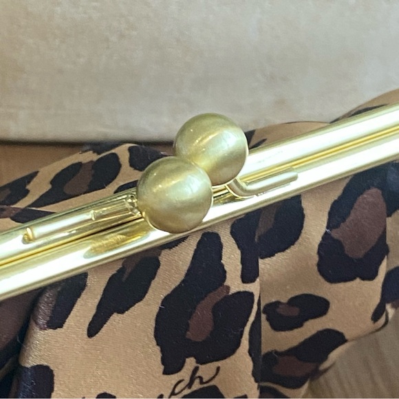 Coach Leopard Ocelot Satin Framed Kisslock - Picture 7 of 15